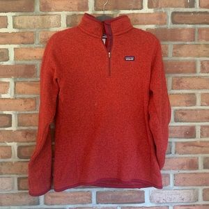 PATAGONIA Red Quarter Zip pull over